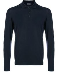 Drumohr - Merino Wool Long Sleeve Polo Sweater - Lyst