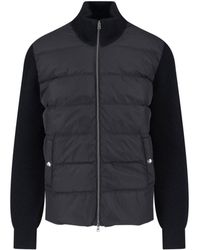 Herno - Hybrid Down Puffer Jacket With Knit Sleeves - Lyst