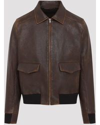 Prada - Leather Jacket - Lyst