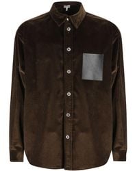 Loewe - Corduroy Button-Up Shirt With Patch Pocket - Lyst