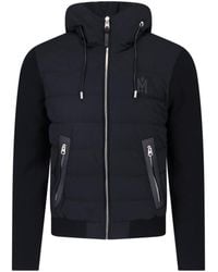 Mackage - Hooded Puffer Jacket With Knit Sleeves - Lyst