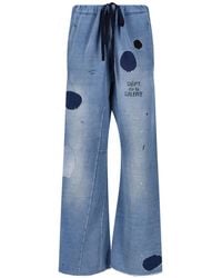 GALLERY DEPT. - Relaxed Wide-Leg Trousers With Distressed Detailing And Patchwork Accents - Lyst