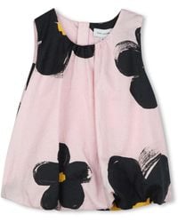 Marc Jacobs - Sleeveless All-Over Flower Print Cotton Top For Girls - Lyst