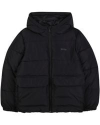BOSS - Quilted Zip Jacket With Hood For Boys - Lyst