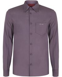 Gucci - Shirt In Wool Gabardine With Clamp - Lyst