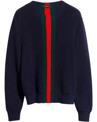 Gucci - Sweater With Web - Lyst