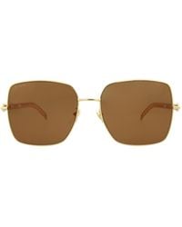 Gucci - Metal Square/Rectangle Sunglasses - Lyst