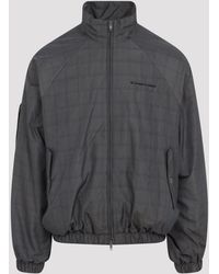 Balenciaga - Plaid Zip-Up Jacket - Lyst