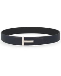Tom Ford - Grain Leather T Icon Belt - Lyst