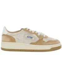 Autry - Medalist Low Top Sneaker With Logo Leather & Suede Detail - Lyst