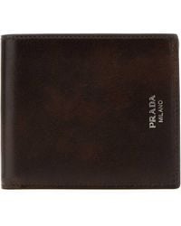 Prada - Chocolate Leather Wallet - Lyst