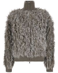 P.A.R.O.S.H. - Wool Bomber Jacket Coat - Lyst
