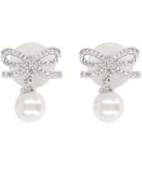Self-Portrait - "Bow Pearl" Earrings - Lyst