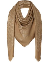 Fendi - Silk And Wool Blend Scarf - Lyst