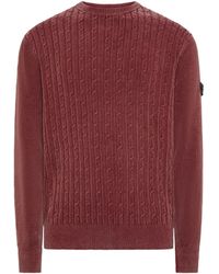 Peuterey - Cable-Knit Crewneck Sweater - Lyst