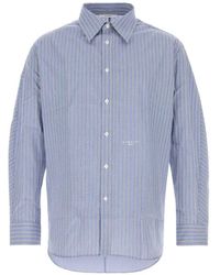 Givenchy - Cotton Button-Up Shirt With Cuffed Sleeves - Lyst