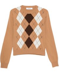 Jucca - Argyle-Pattern Crew-Neck Sweater - Lyst