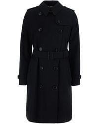 Burberry - Short Trench Coat Kensington Cotton - Lyst
