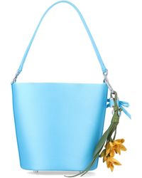 Self-Portrait - Satin Bucket Handbag With Removable Charms Mini Size - Lyst