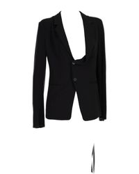 Ann Demeulemeester - Asymmetric Button Closure Blazer Jacket - Lyst