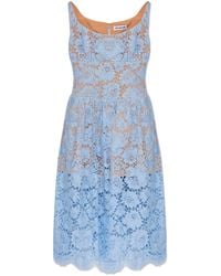 Self-Portrait - Floral Lace Midi Dress - Lyst