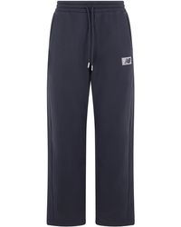 New Balance - Fleece Sweatpants With Elastic Waist & Drawstring - Lyst