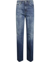 Dondup - Amber Wide-Leg 5-Pocket Jeans - Lyst