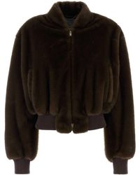 Stella McCartney - Eco Fur Brow Bomber Jacket - Lyst