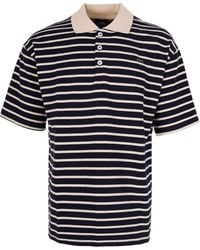 A.P.C. - Striped Polo - Lyst
