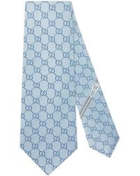 Gucci - Double G Motif Handmade Silk Tie 8 X 146 Cm - Lyst