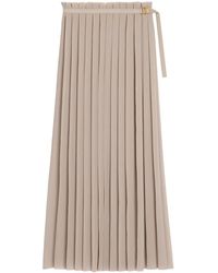 Ami Paris - Pleated Maxi Skirt - Lyst