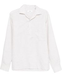 Lardini - Long-Sleeved Polo Shirt With Front Buttoning And Chest Pocket - Lyst