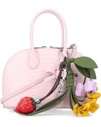 Self-Portrait - Embossed Leather Mini Bowling Handbag, 13Cm X 21Cm X 8Cm - Lyst