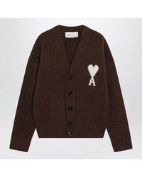 Ami Paris - Ami De Coeur Cardigan - Lyst