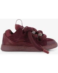 Lanvin - Boy's Leather And Suede Lace-Up Sneaker With Perforated Toe - Lyst