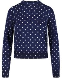 Comme des Garçons - Polka Dot Cropped Ribbed Sweater - Lyst