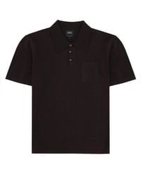 A.P.C. - Dark Logo Polo - Lyst