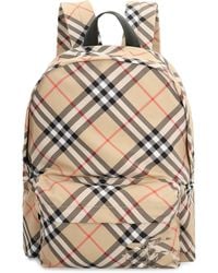 Burberry - Chic Printed Nylon Backpack 35X41X14 Cm - Lyst