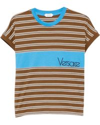 Versace - Logo-Accent Cotton T-Shirt For - Lyst