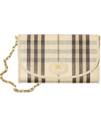 Burberry - Mini Foldover Bag With Chain Strap - Lyst