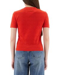 Tory Burch - T-Monogram Viscose Blend Top - Lyst