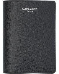 Saint Laurent - Logo Card Fold Wallet - Lyst