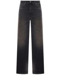 Haikure - Classic Straight Leg Jeans With Five Pockets And Leather Logo Patch - Lyst
