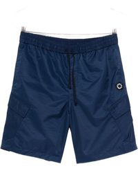 KENZO - Drawstring-Waist Pants With Side And Flap Pockets, Embroidered Badge - Lyst