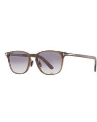 Tom Ford - Sunglasses Square Full Rim, Khaki Frame And Smoke Gradient Lens Ft1048-D20B - Lyst