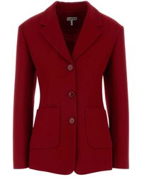 Loewe - Wool Blend Blazer - Lyst