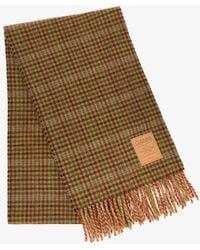 Ganni - Compact Wool Scarf Mini Checks - Lyst