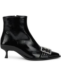 Ganni - Ankle Boots Leather Polyester - Lyst
