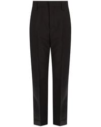 Versace - Mohair Wool Cotton Viscose Trousers - Lyst