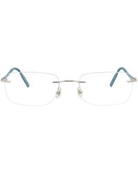 Montblanc - Metal Square/Rectangle Optical Frames - Lyst
